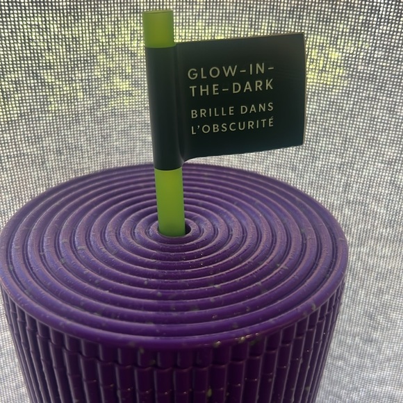 Starbucks 2024 Purple Pleated Speckled GLOW in the DARK Halloween Tumbler - Picture 4 of 7